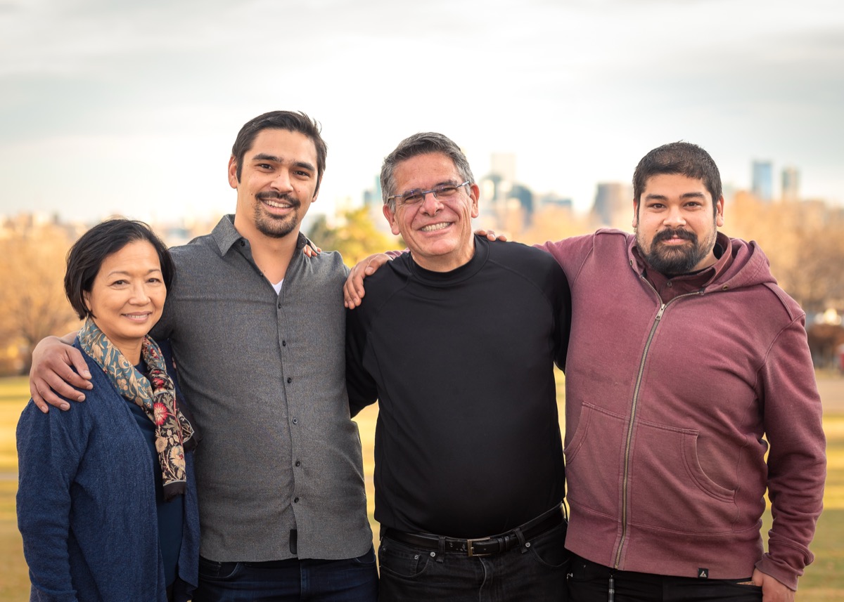 Terry, Brian, and their sons Brian and Tim, November 2022