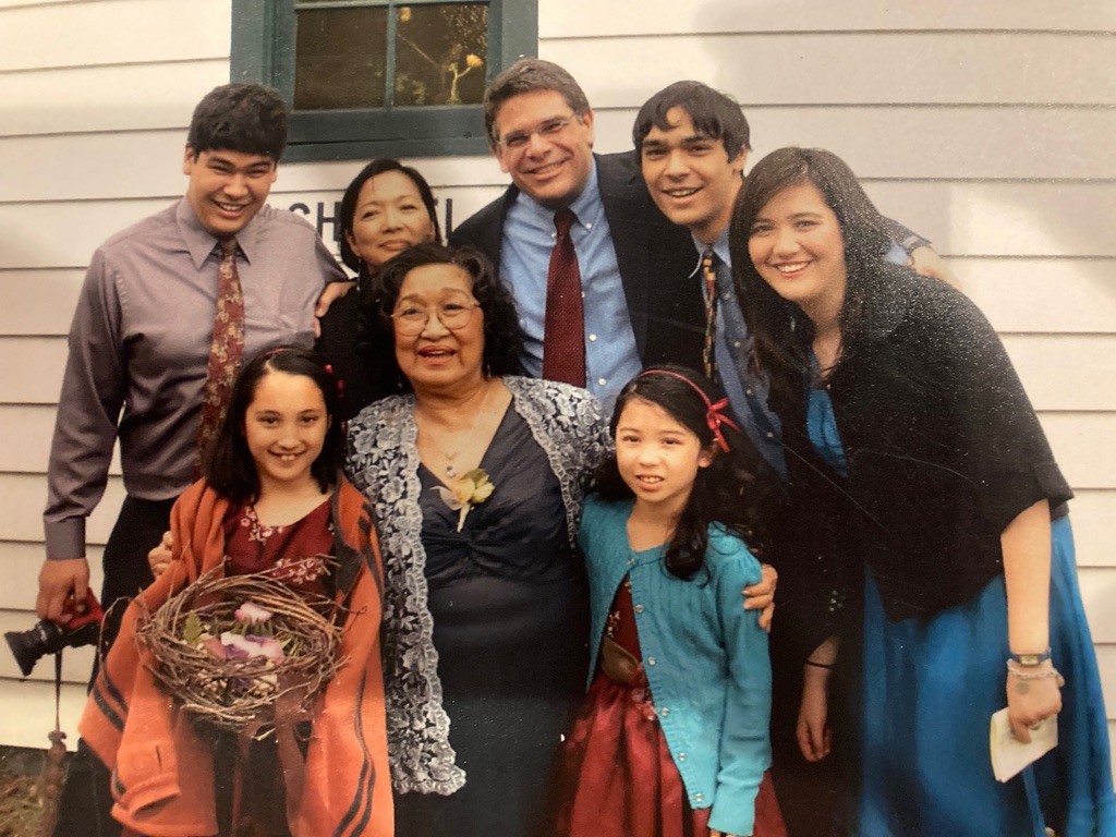 Terry and family with her mother Teresita