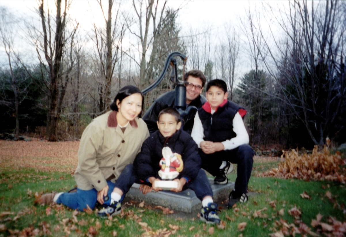 Terry, Brian, and their sons Brian and Tim in Stephentown