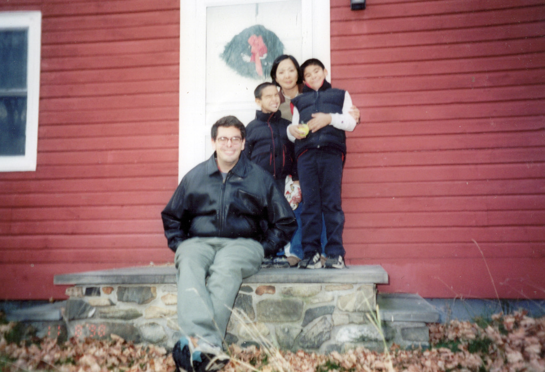 Terry, Brian, and their sons Brian and Tim at the Stephentown house
