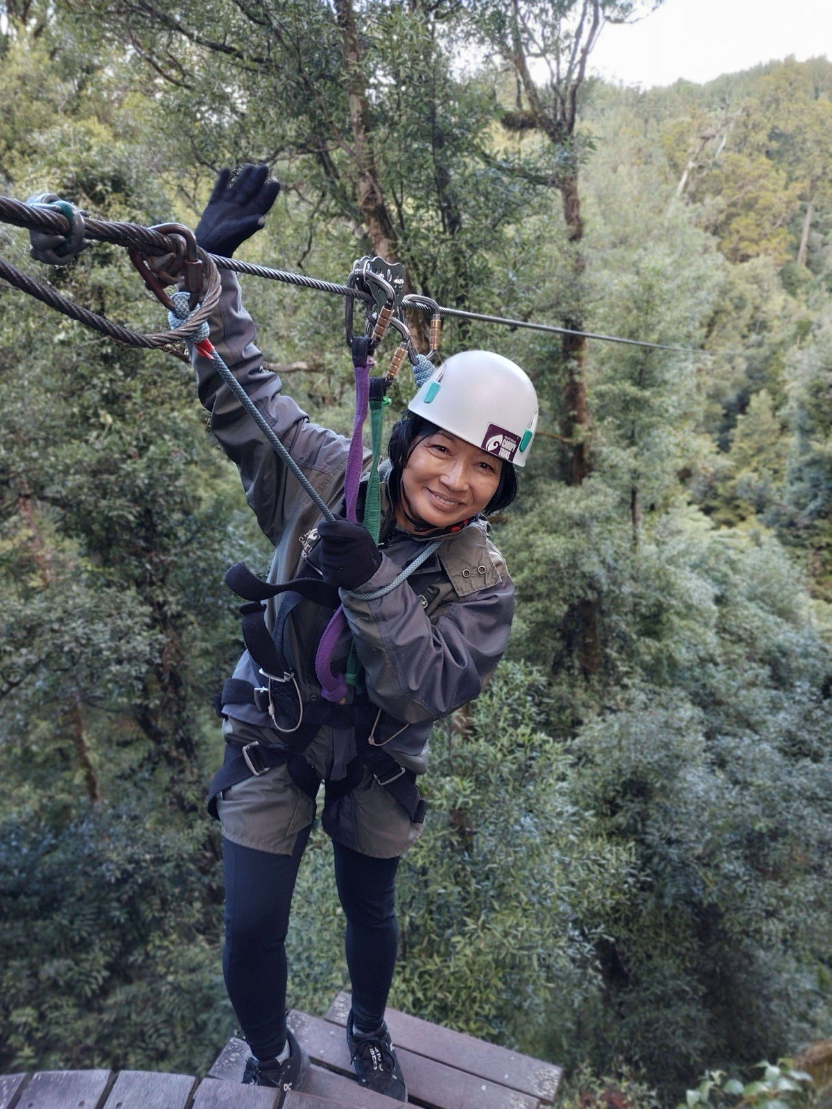 Terry on a zipline